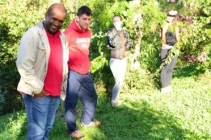 Odair, na prática de campo. Nosso 19o. passageiro que fugiu da foto.