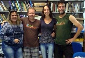 Petra Viebrantz e a banca avaliadora de seu trabalho de conclusão de curso.